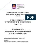 Che332 Lab 2 Total Suspended Solids Analysis