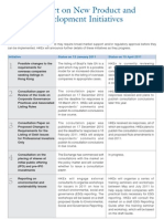 Status Report On New Product and Market Development Initiatives