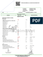 Hematologia: Resultados de Analisis Analisis Resultado Unid Rango Referencial