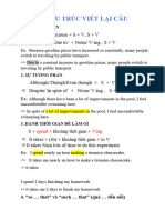 14 CẤU TRÚC VIẾT LẠI CÂU dùng chung S&L