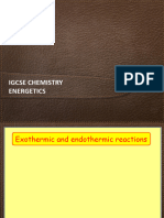 IGCSE Chemistry Energetics