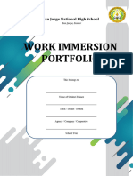 Shs Work Immersion Portfolio Final