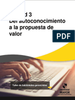 Del Autoconocimineto A La Propuesta de Valor