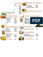 White and White Minimalist Coffee Cafe Menu