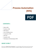 Robotics Process Automation (RPA)