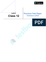 ISC Class 12 Commerce Official Paper (Held in 2018)