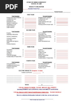 Subject Evaluation Form