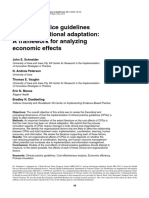 Clinical Practice Guidelines and Organizational Adaptation: A Framework For Analyzing Economic Effects