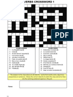 Adverbs Crosswords