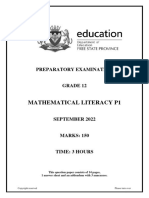 Mathematical Literacy P1 Prep Sept 2022 QP Eng