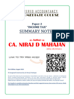 Income Tax Summary Notes