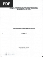 Estudios Y Diseños Del Plan Maestro de Alcantarillado Y Tratamiento de Aguas Servidas Del Municipio de Galapa en El Departamento Del Atlantico