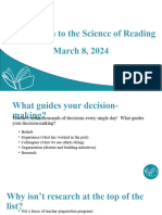 Intro To Science of Reading