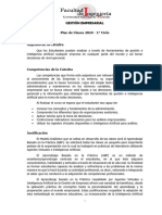 Plan de Clases Gestión Empresarial 2024 1C