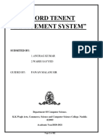 Tenent Management System