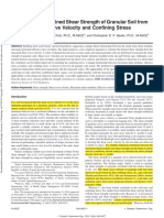 Estimation of Drained Shear Strength of Granular Soil From Shear Wave Velocity and Confining Stress