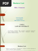 Business Law: MBA-I Semester