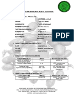 Ficha Tecnica de Aceite de Aguaje