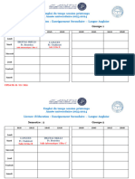 Emplois Du Temps Anglaise Du Semestre 2 2023-2024