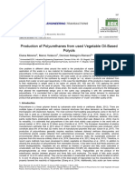 Production of Polyurethanes From Used Vegetable Oil-Based Polyols