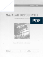 MAJALAH ORTODONTIK. Lkatan Ortodontis Indonesia. Edisi Khusus Kesatu Juni Vol.10 Nomor 1 HLM Majalah Ortodontik.