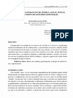 Ecología de Los Bancos de Semilla en El Suelo