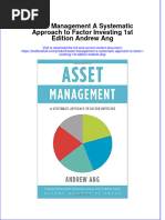 Textbook Asset Management A Systematic Approach To Factor Investing 1St Edition Andrew Ang Ebook All Chapter PDF