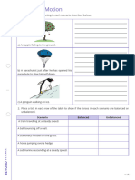 KS3 Forces and Motion Differentiated Homework Worksheet HA