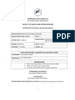 Aac811s - Advanced Analytical Method and Chemometrics - 1ST Opp - June 2019