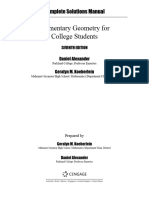 Solution Manual For Elementary Geometry For College Students 7th Edition Daniel C Alexander Geralyn M Koeberlein