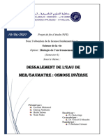 Dessalement de L'eau de Mer-Saumatre - Osmose Inverse