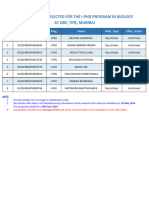 Final Biology I-PhD