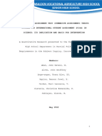 Teacher Made Assessment Test Summative Assessment Versus Program For International Student Assessment Pisa in Science Its Implication and Basis For Intervention