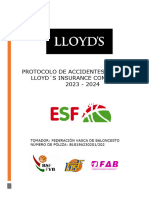 Protocolo de Accidentes Deportivos Lloyd S Insurance Company S.A. 2023 - 2024