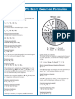 CETa Formula Sheet