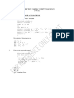 502 Aptitude Test For MSC Computer Science