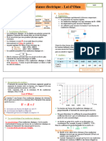 Résistance Électrique Loi D'ohm