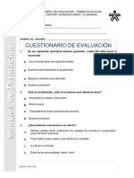 Cuestionario - Evaluacion de Conocimientos