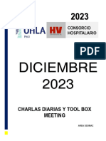 Charlas Diarias y Tool Box Meeting - Diciembre 2023