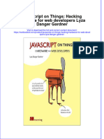 Textbook Javascript On Things Hacking Hardware For Web Developers Lyza Danger Gardner Ebook All Chapter PDF