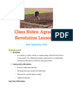 Class Notes - Agrarian Revolution #1