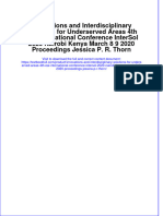 Full Chapter Innovations and Interdisciplinary Solutions For Underserved Areas 4Th Eai International Conference Intersol 2020 Nairobi Kenya March 8 9 2020 Proceedings Jessica P R Thorn PDF