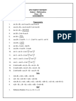 Class 12 Assignment Maths