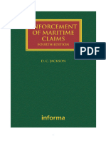 Enforcement of Maritime Claims - D. C. Jackson