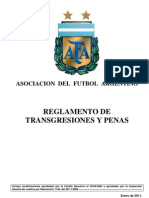 Reglamento de Transgresiones y Penas AFA