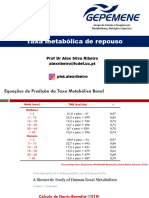 11 - Taxa Metabólica de Repouso