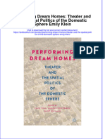 PDF Performing Dream Homes Theater and The Spatial Politics of The Domestic Sphere Emily Klein Ebook Full Chapter