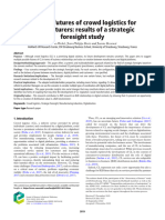 Possible Futures of Crowd Logistics For Manufacturers - Results of A Strategic Foresight Study