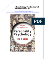 Full Chapter Personality Psychology The Basics 1St Edition Gaines JR PDF