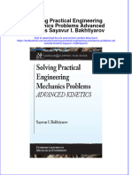 PDF Solving Practical Engineering Mechanics Problems Advanced Kinetics Sayavur I Bakhtiyarov Ebook Full Chapter